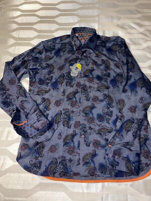 New Visconti Black Long Sleeve Shirt Mens Size M Retail 145.00
