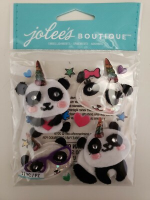 Jolees Boutique Pandacorn scrapbooking stickers 