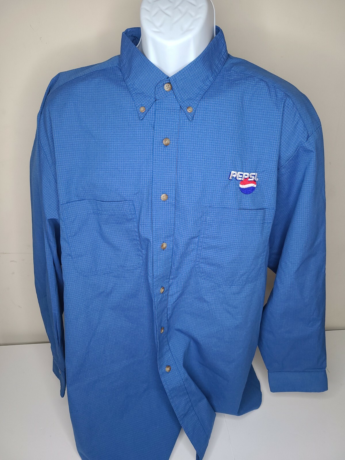 Pepsi cola Men's Work Shirt Size 