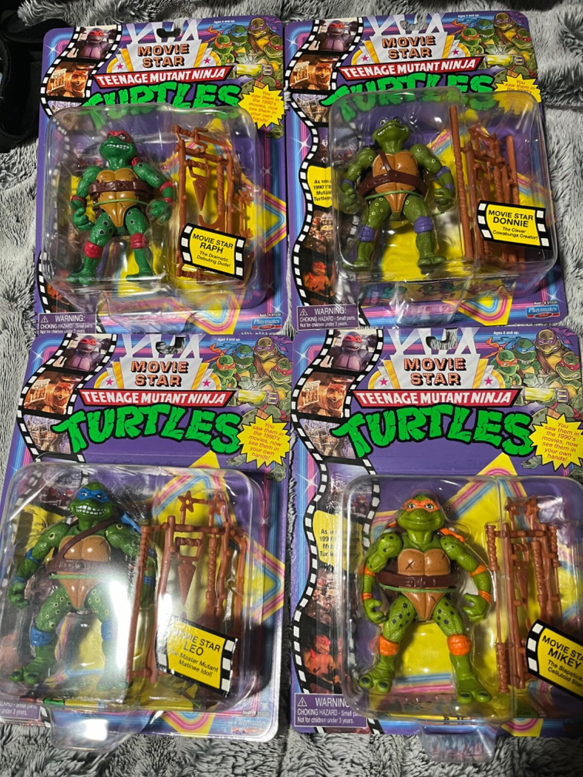 Teenage Mutant Ninja Turtles Movie Star Set 4 Retro 1990's Teenage Mutant Ninja Turtles Movie Star Set 4 Retro 1990's