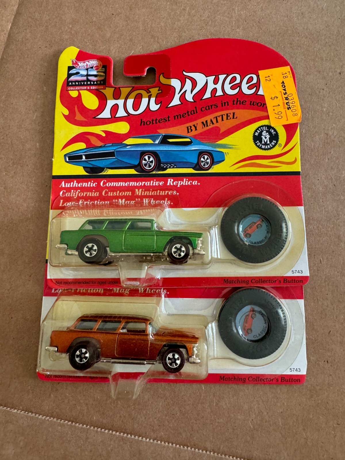 ホットウィール 25TH ANNIVERSARY CLASSIC NOMAD Hot Wheels Lot 2x 25th Anniversary Classic Nomad Collectors