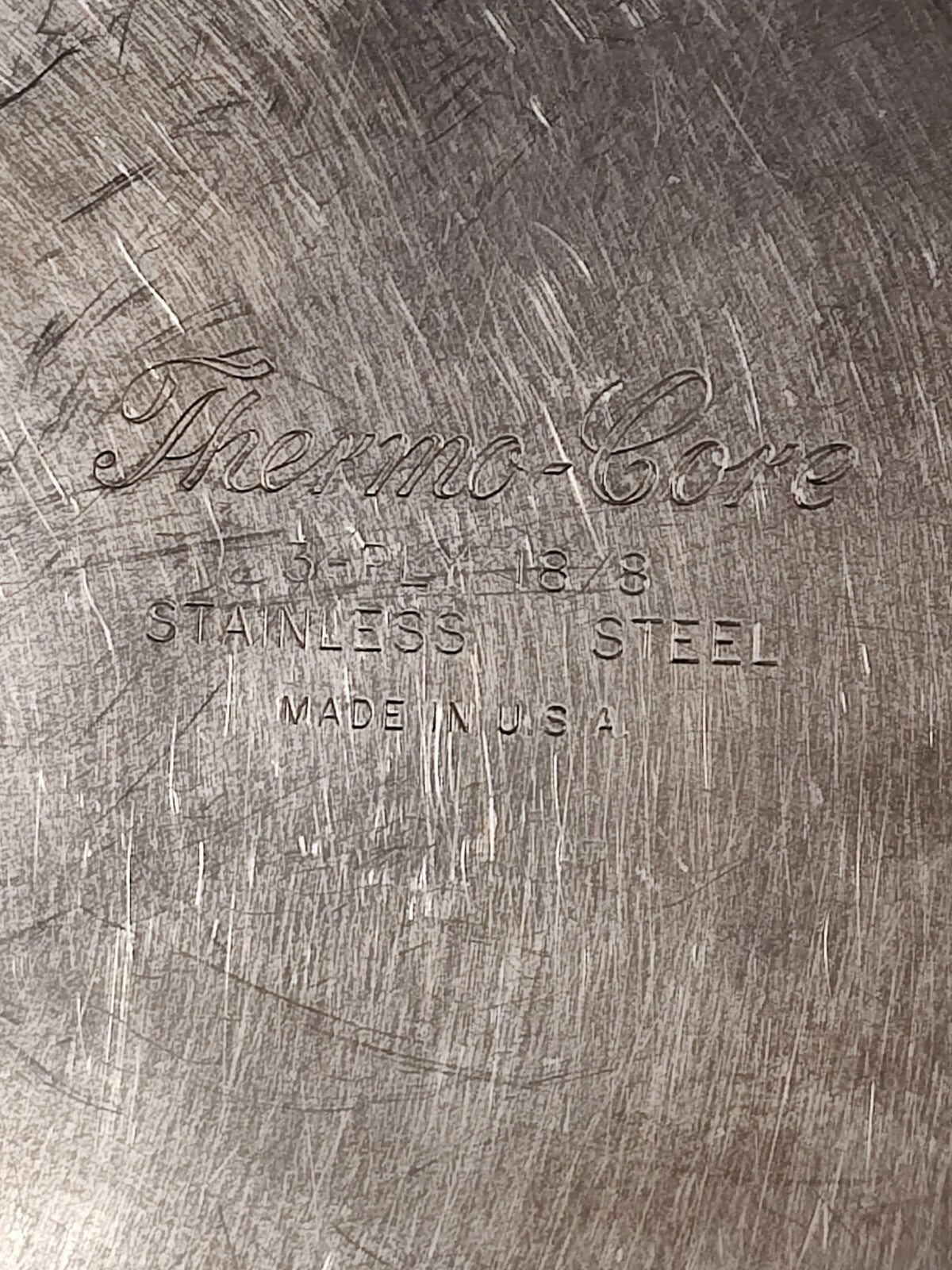 Thermo-Core 3ply 18/8 Stainless Steel Made in USA Pot Domed Lid