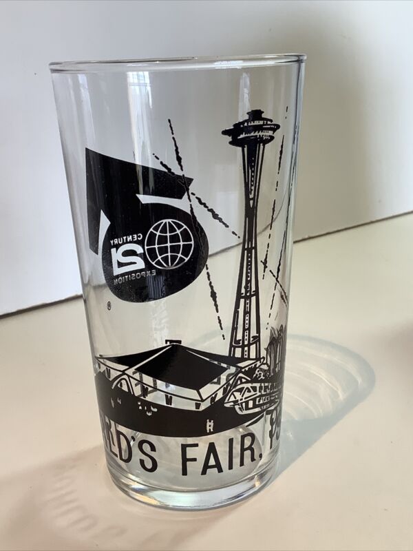 World’s Fair Seattle 1962 Century 21 Exposition Glass - Black