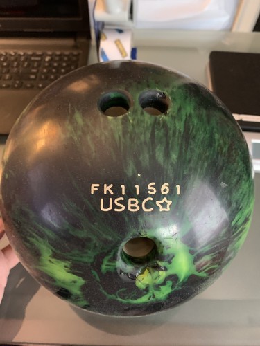 Brunswick T Zone Bowling Ball Green Swirl 8 lbs 8 pounds 8# Used