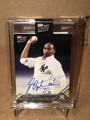 2023 Topps Now #901A Stephen A. Smith auto autograph Yankees 1st Pitch 9-21-2023