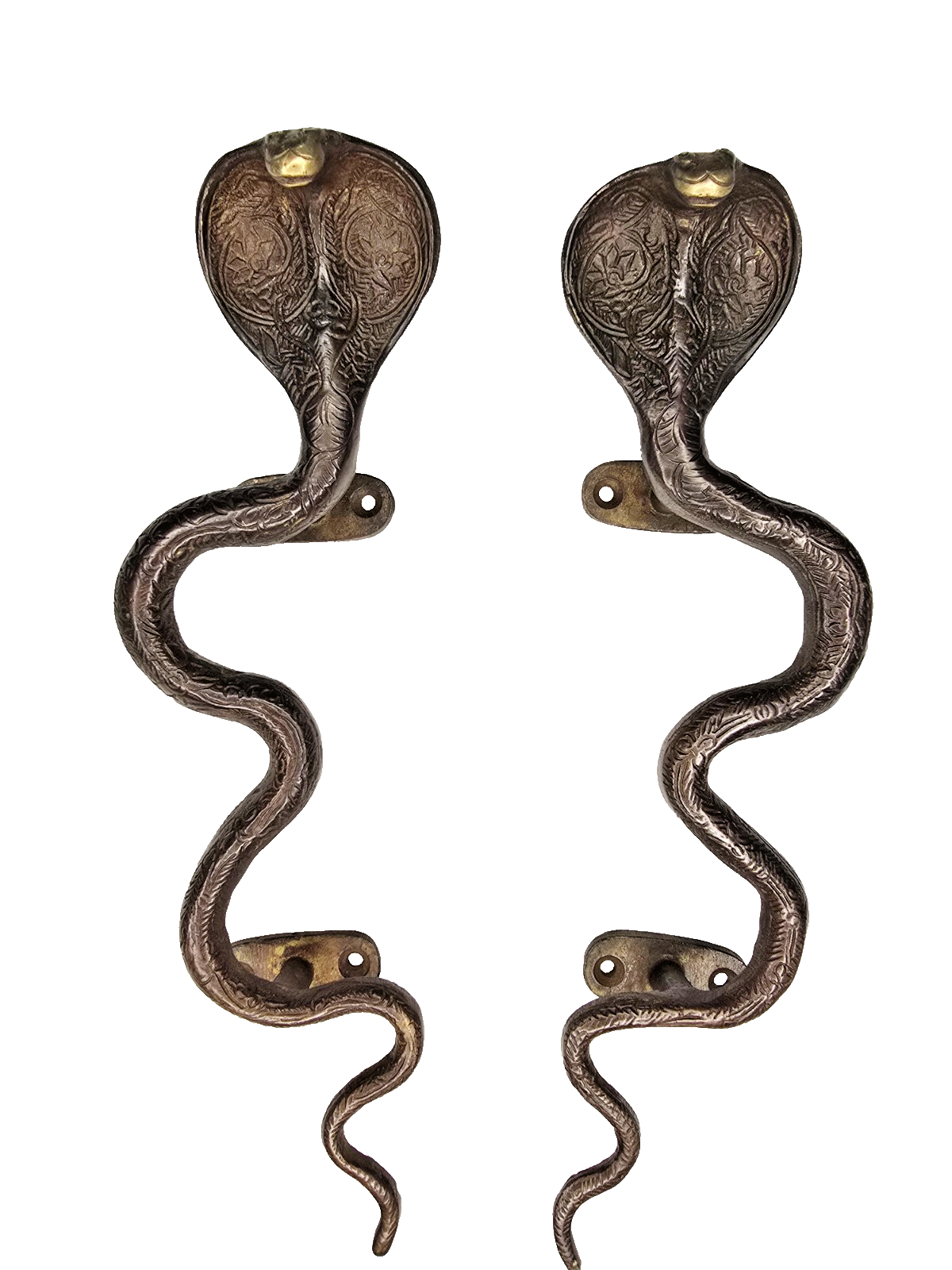 Big Snake Shape Antique Vintage Style Handmade Brass Door Pull Handle Home Décor