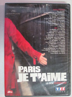 PARIS JE T'AIME LE FILM EVENEMENT PAL FORMAT REGION 2 DVD 5.1 DTS SURROUND SOUND