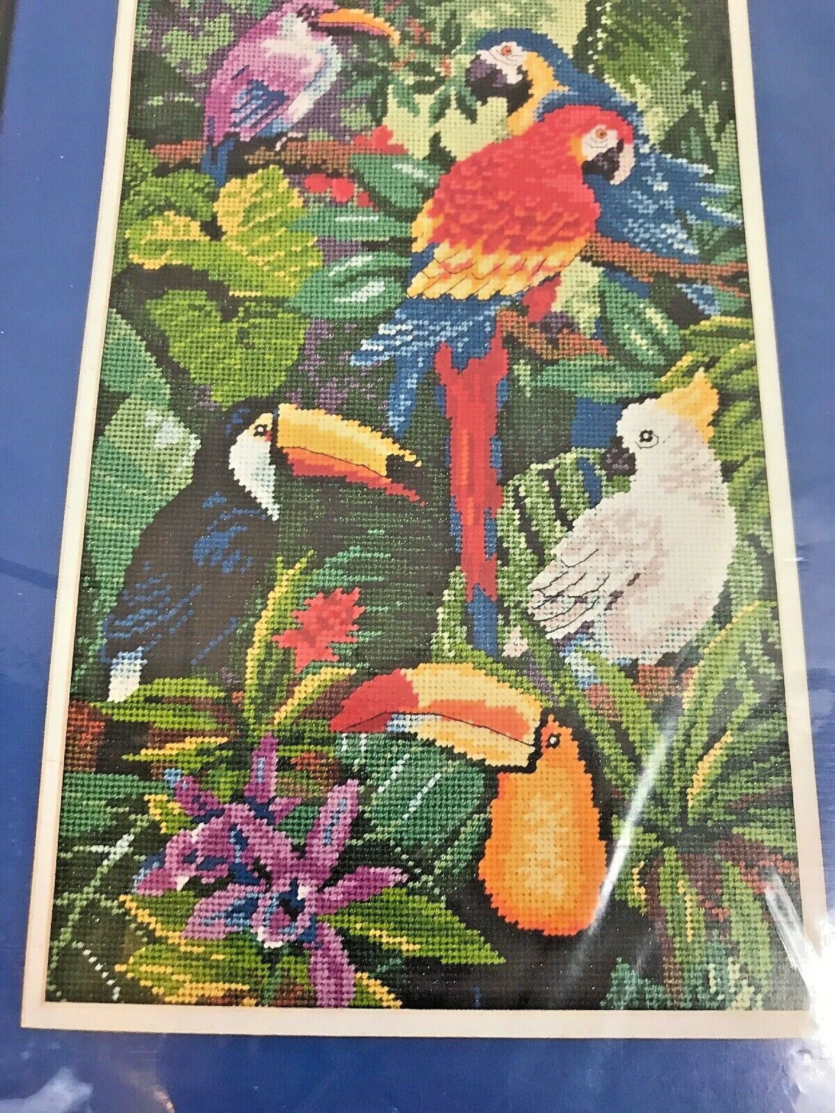 Dimensions Needlepoint Kit Parrots & Toucans Tropical Birds