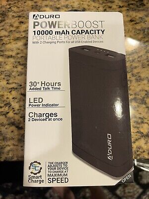 Aduro PowerBoost 10,000mAh Power Bank Dual USB Backup Battery for Mobile Devices