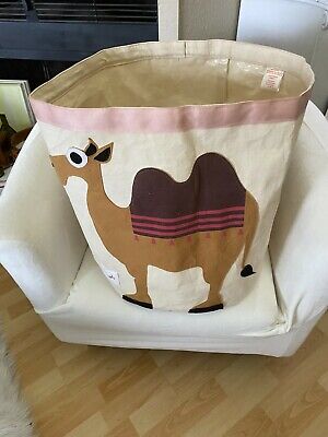 Rare Camel Canvas Hamper Container Store 3 Sprouts/Large