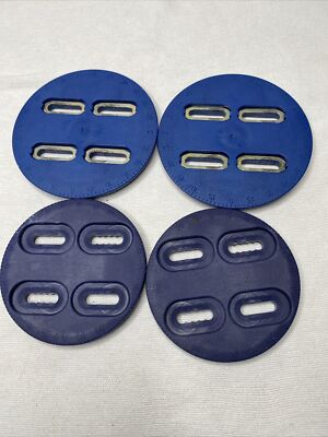 Two pairs of unbranded snowboard bindings ONLY blue