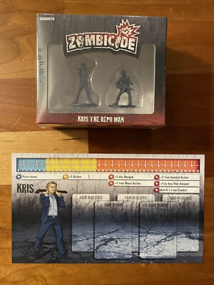 CMON Zombicide Promo Mini Kris: The Repo Man with 1st Edition Card. New.