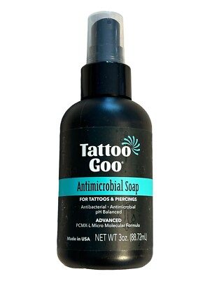 Tattoo Goo Antimicrobial Soap for Tattoos & Piercings - 3 oz - Ex: 12/26