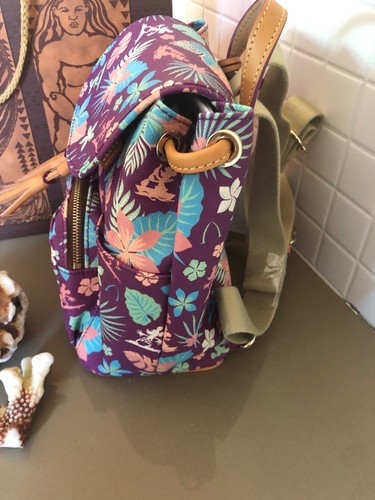 NEW 2019 DISNEY Hawaii DOONEY & BOURKE AULANI Purple Flower Backpack NWT