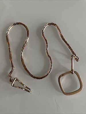 vintage pocket watch chain Gold plated Swank