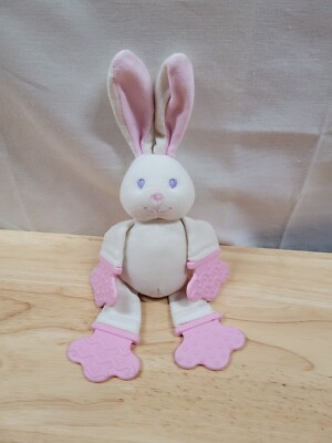 Bright Starts Rae Plush Bunny Rabbit Teething Doll Lovey Vintage Rattle