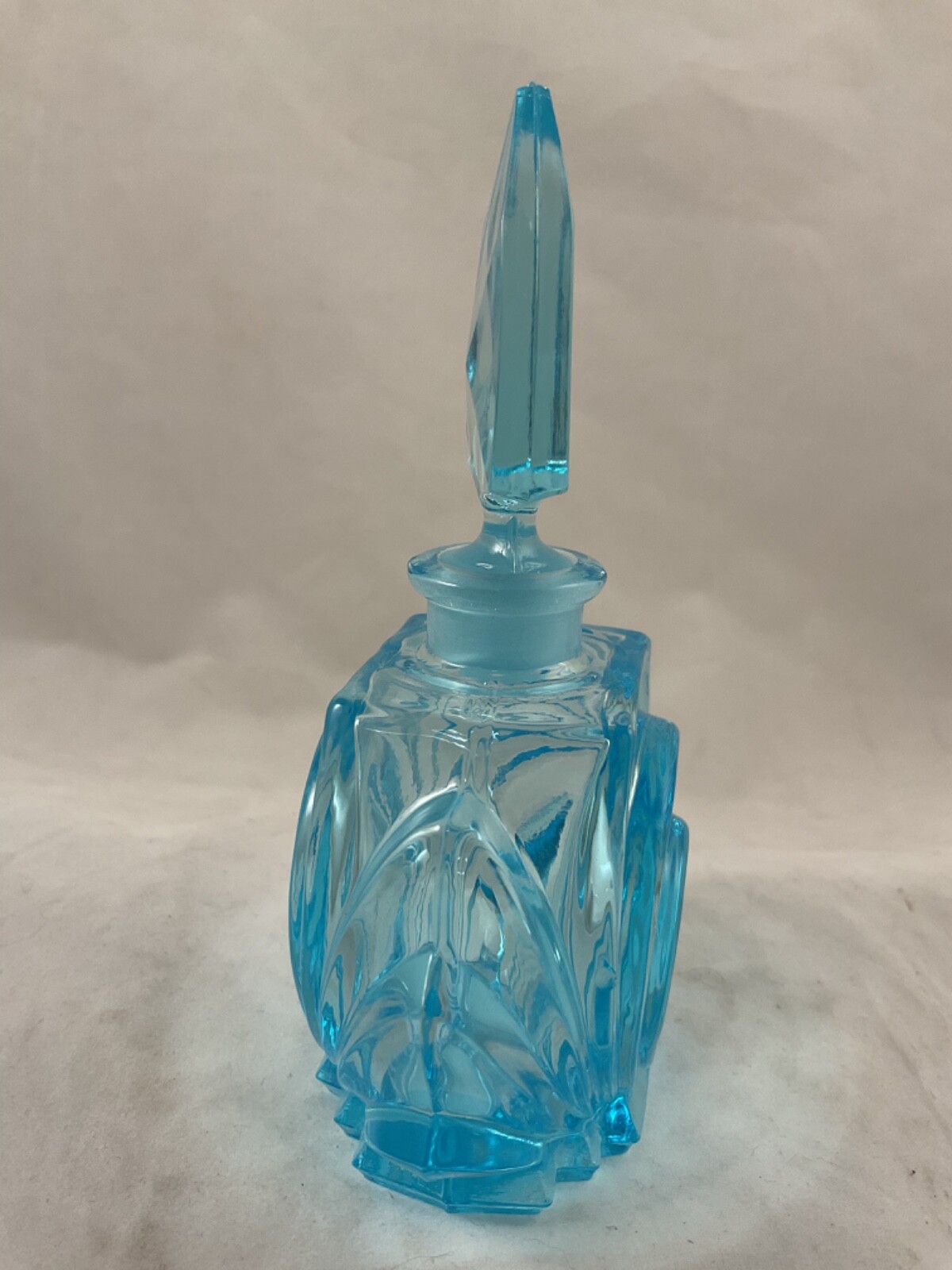 vintage art deco czech glass perfume bottle 053125