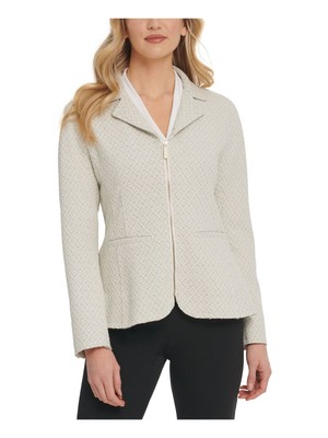 

Женская белая куртка на молнии DKNY Wear To Work Blazer, Белый, UA0JR728