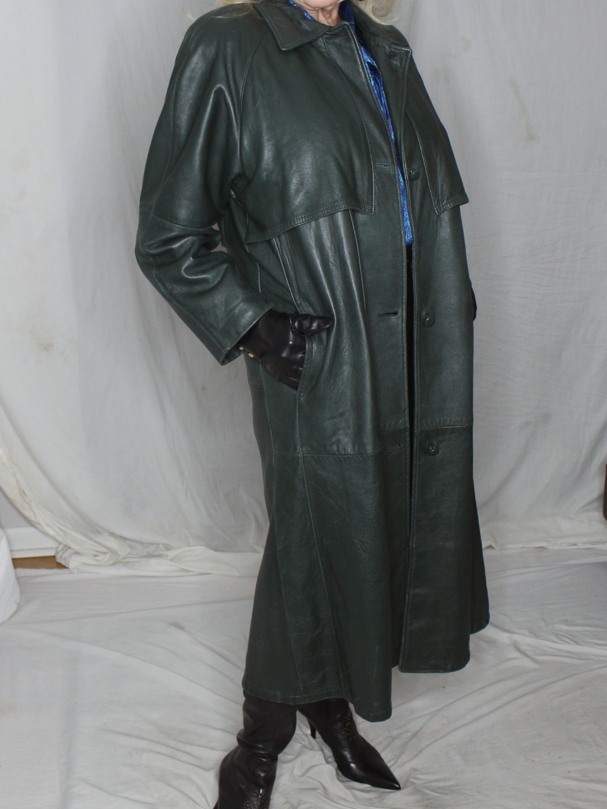 Oversized Faux Leather Belted Trench Coat | boohoo USA