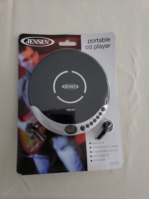 JENSEN CD-60 Portable CD Player BASS BOOST FM RECEIVER ANTI SKIP NEW NIP