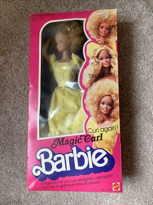 VINTAGE 1981 MAGIC CURL BARBIE DOLL MATTEL BLONDE NEW IN ORIGINAL BOX # 3856