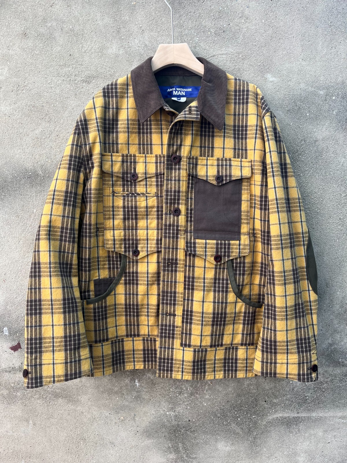 にー Junya Watanabe MAN Men's Plaid-Patterned Jacket 147573 WN