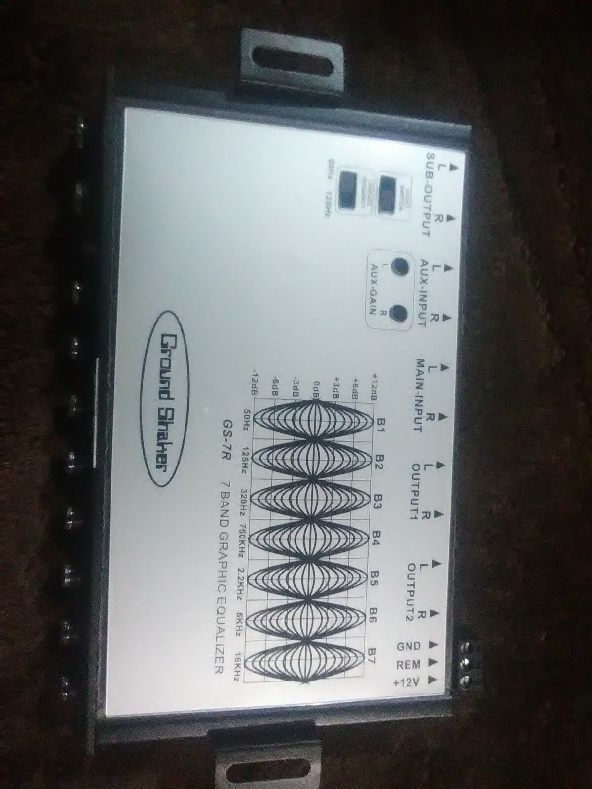 Ground Shaker GS-7R car stereo graphic equalizer