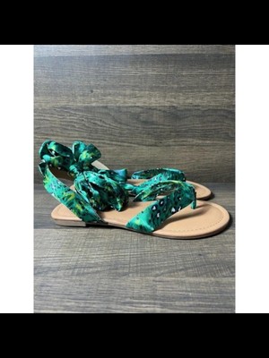 Женские босоножки-стринги THALIA SODI Green Jungle Comfort Joleyn с круглым носком, 5 М