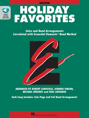 Essential Elements Holiday Favorites Bassoon Christmas Sheet Music Book & Audio