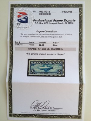 C15 1930 Airmail $2.60 Graf Zeppelin PSE Grade XF Superb 95 Mint OG NH SMQ $1900