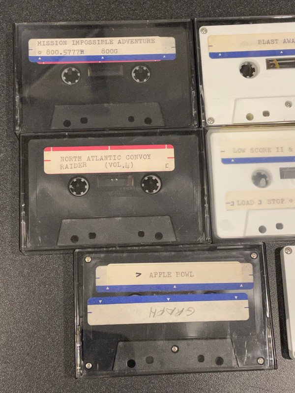 Apple II plus IIe 2 vintage computer used 8 cassette tape lot games eBay