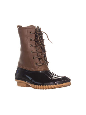SPORTO Womens Brown Comfort Waterproof Ariel Round Toe Lace-Up Duck Boots 10 M