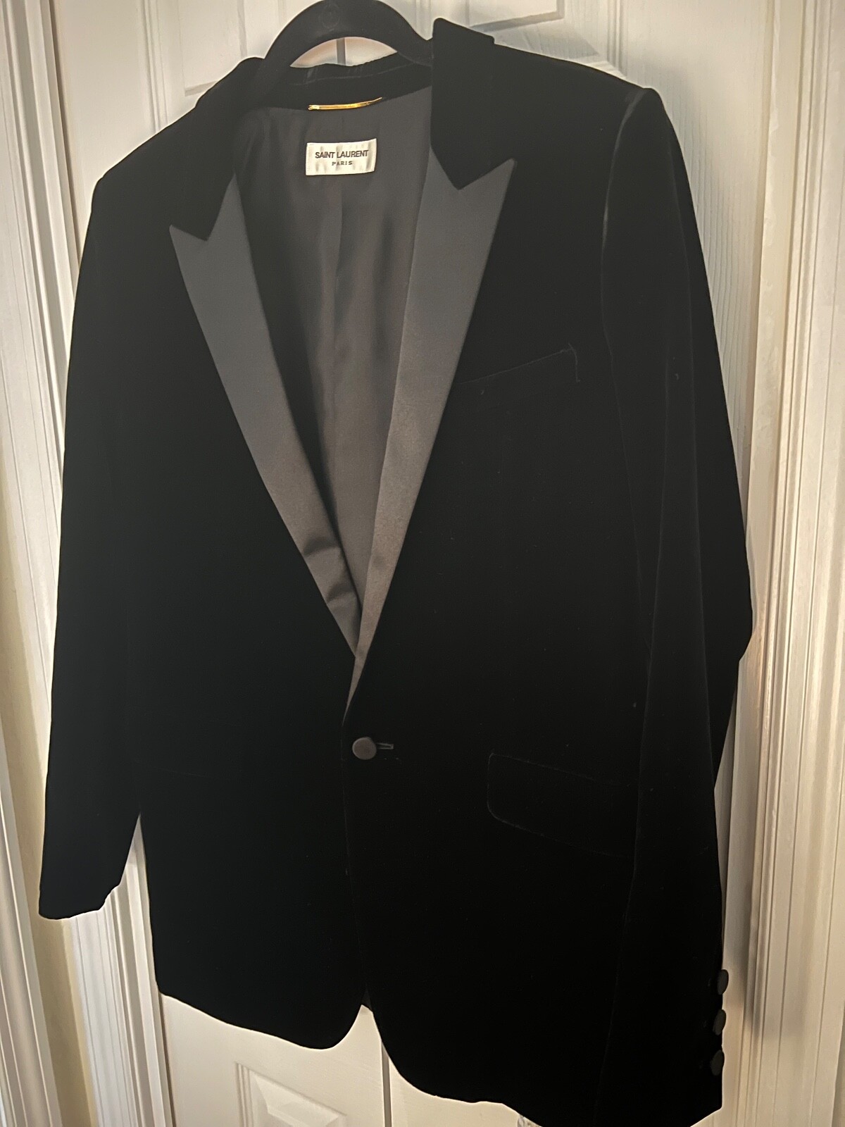 【送料&関税込】Saint Laurent Veste Classique Col Blazer SAINT LAURENT SINGLE-BREASTED TUBE BLAZER BLACK NEW SEASON