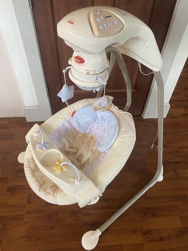Vintage Fisher Price • Starlight Papasan Cradle N’ Swing Complete w/ tray NICE!!