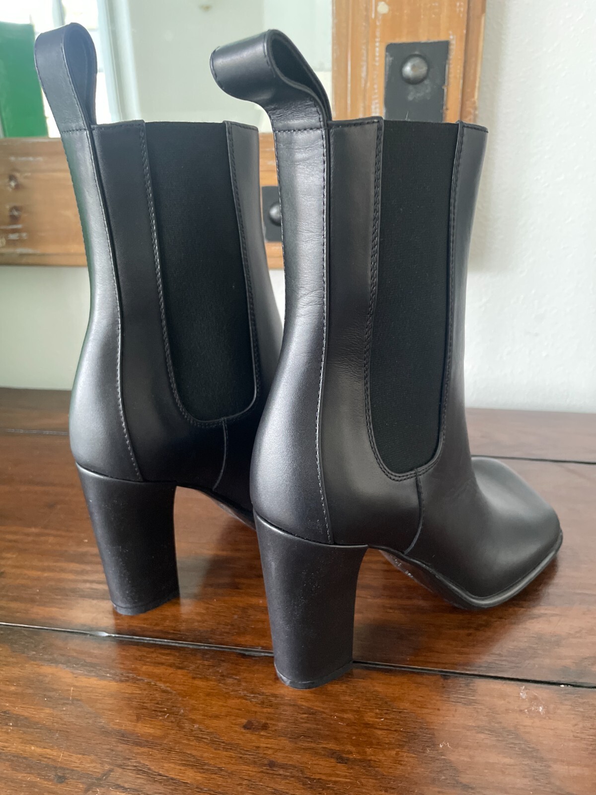 Pre-owned Bottega Veneta 677271 Women's Black Leather Storm Ankle Boots Shoes, Many Sizes