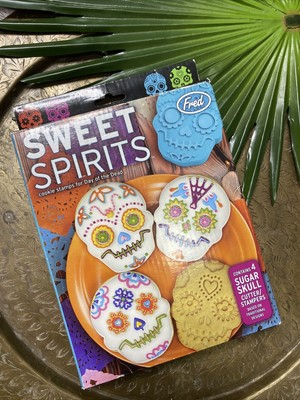 NEW Genuine Fres Sweet Spirits Sugar Skull Cookie Cutter & Stamps New In Box