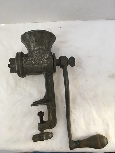 Vintage Keen Kutter KK12 Meat Grinder E C Simmons Cranks Nicely USA Patina