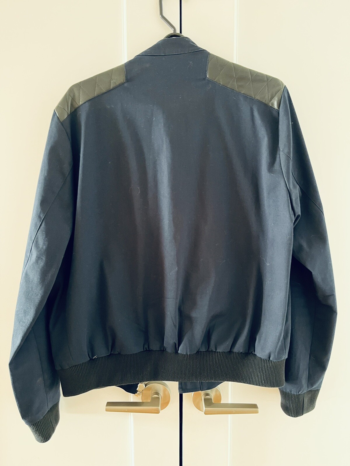 The Kooples Men's Bomber Jacket Medium with Leather Accent
