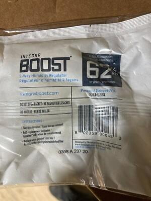 Case of 100 - Integra Boost 2-way Humidity Regulators, 62% - 67 grams