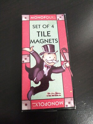 Monopoly Set of 4 Tile Magnets