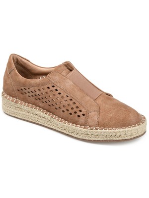 

JOURNEE COLLECTION Женские коричневые эспадрильи с лазерной огранкой Kandis, Коричневый, KANDIS-SNEAKER