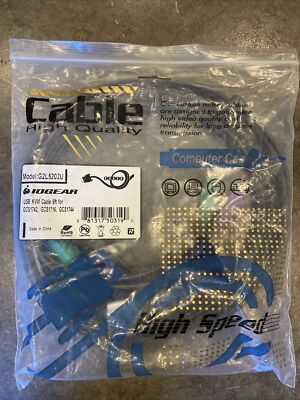 New IOGEAR G2L5202U USB KVM Cable, 6'
