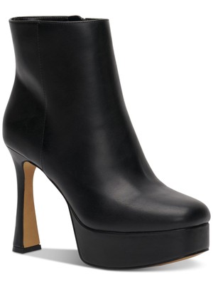INC Womens Black 1-1/2'' Platform Comfort Alize Round Toe Stiletto Booties 7 M