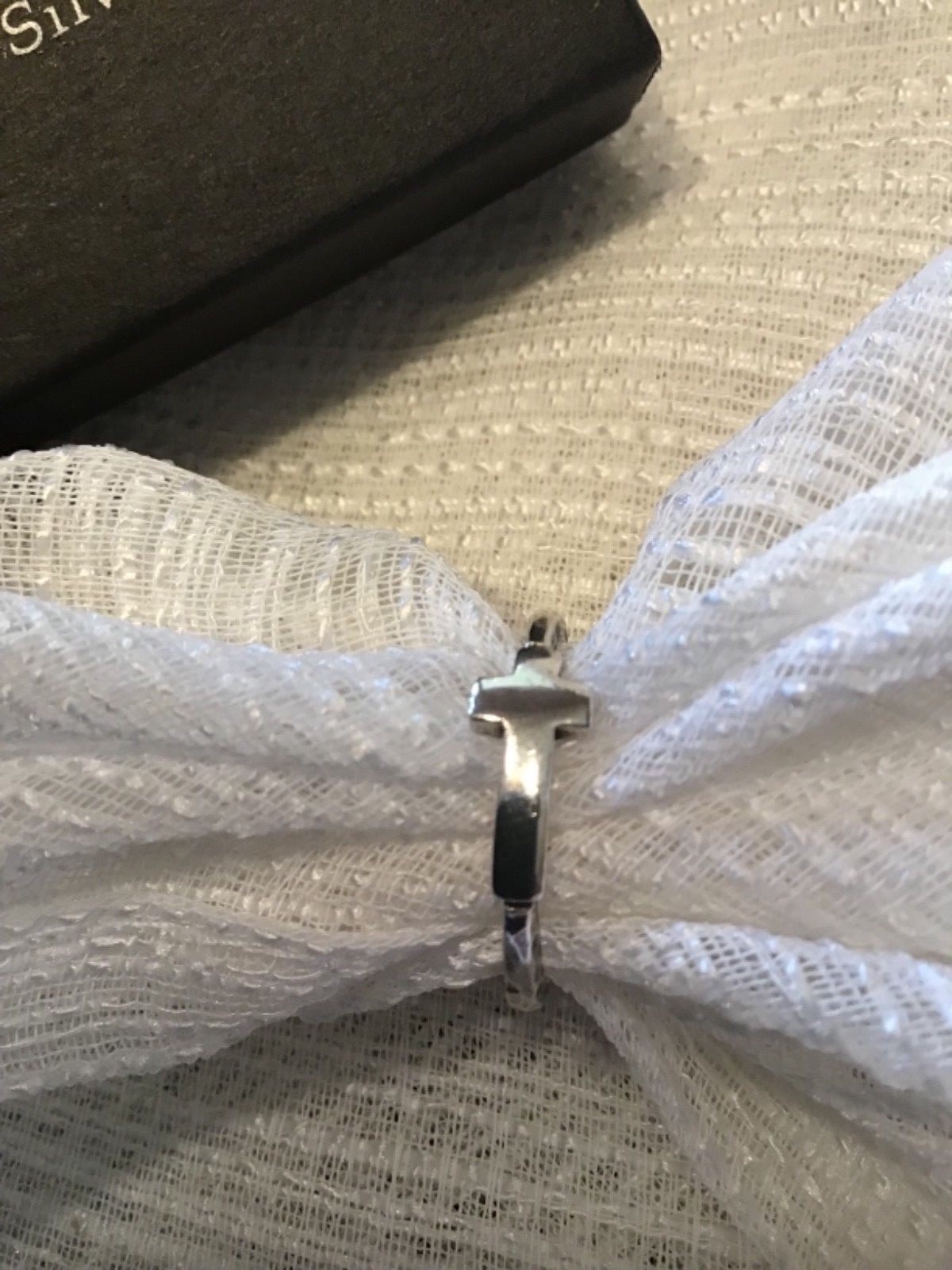 Silpada 925 Sterling Silver Silver cross ring sz 7 R2292 hammered