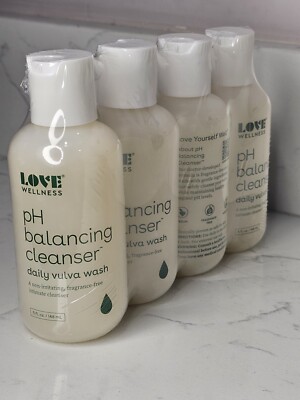 x4 Love Wellness Ph Balancing Cleanser Daily Vulva Wash 5oz Bottles New