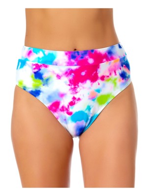 

CALIFORNIA WAVES Женский разноцветный купальник бикини с высокой талией, низ, Синий