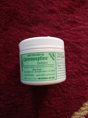 Calmoseptine Ointment Jar Protects Soothes & Helps Heal Skin Irritations 2.5 Oz