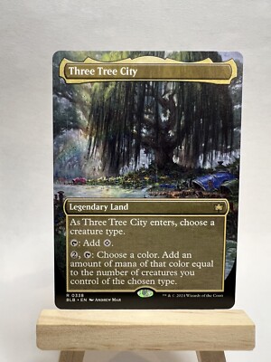 MTG Three Tree City Borderless 338 Bloomburrow BLB Regular Rare