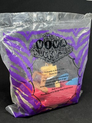 NEW Burger King FRED FLINTSTONE Wind Up Red Car Viva Rock Vegas Toy Bedrock 2000