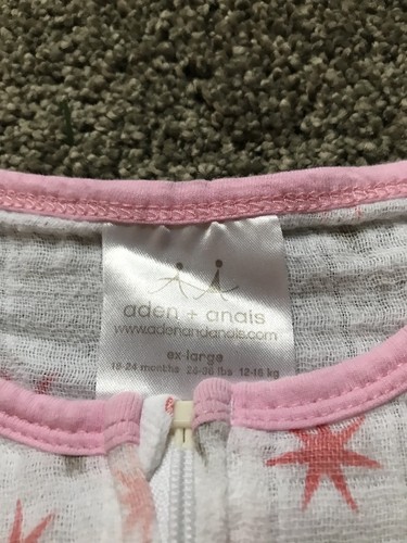 Aden & Anais Wearable Blanket Sleep Sack 18 - 24 Months Extra Large Muslin